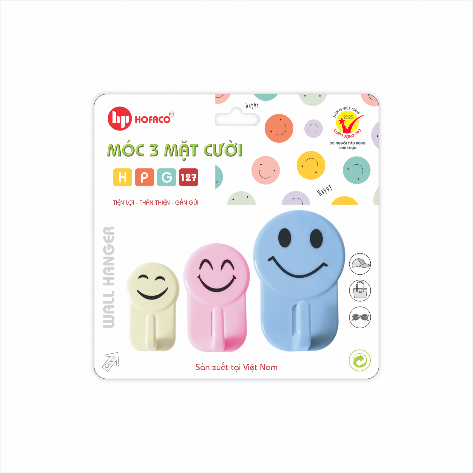 MÓC 3 MẶT CƯỜI - HPG127