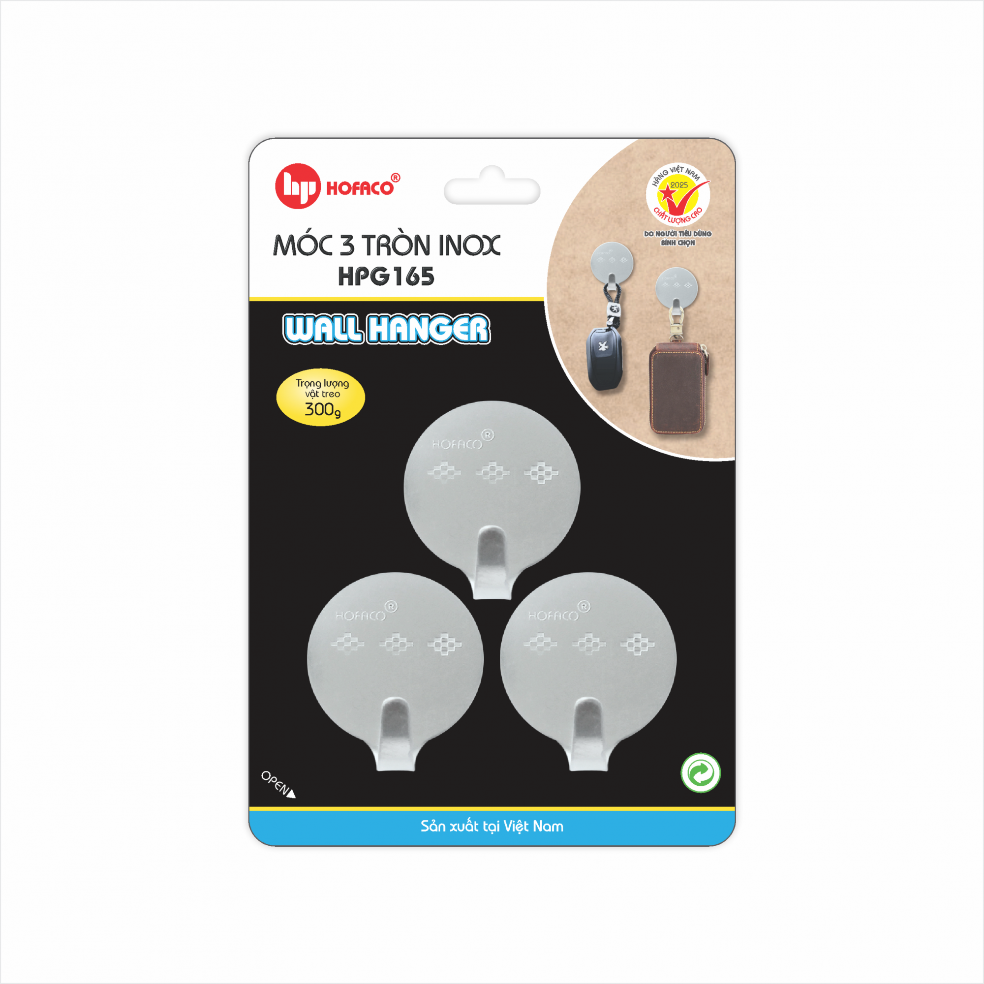 MÓC 3 TRÒN INOX - HPG165