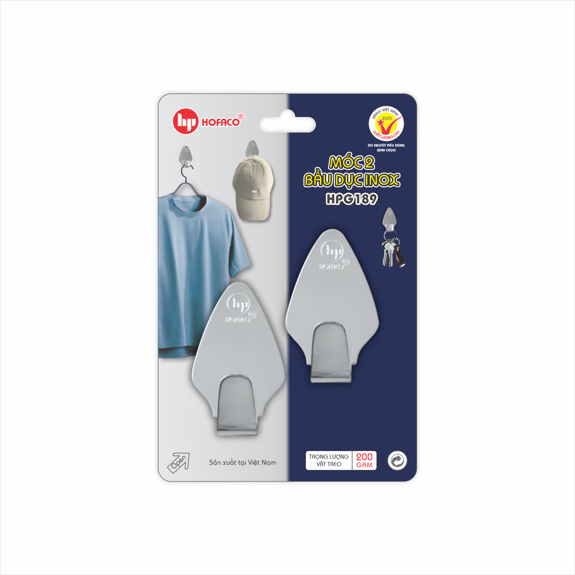 MÓC 2 BẦU DỤC INOX - HPG189