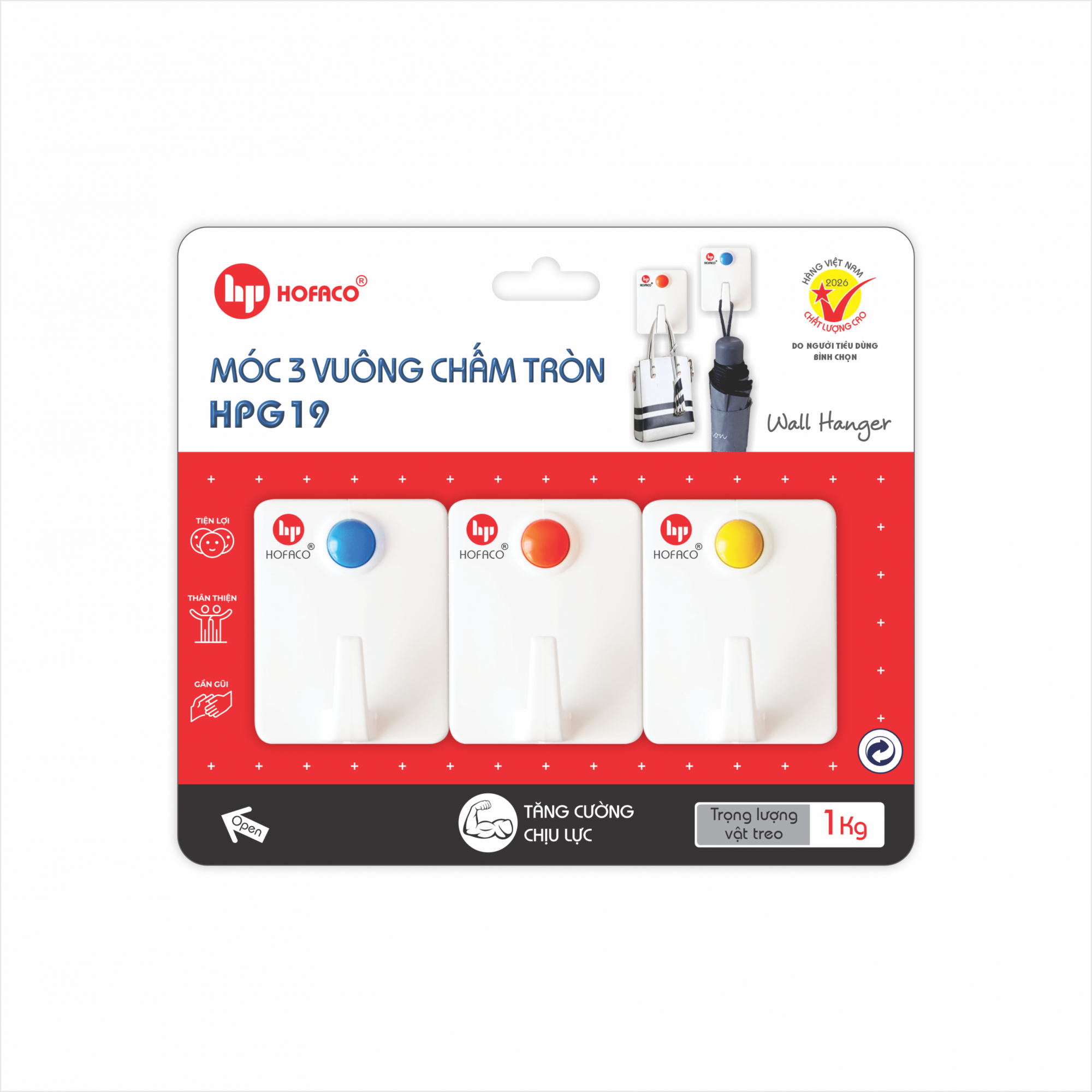 MÓC 3 VUÔNG CHẤM TRÒN - HPG19