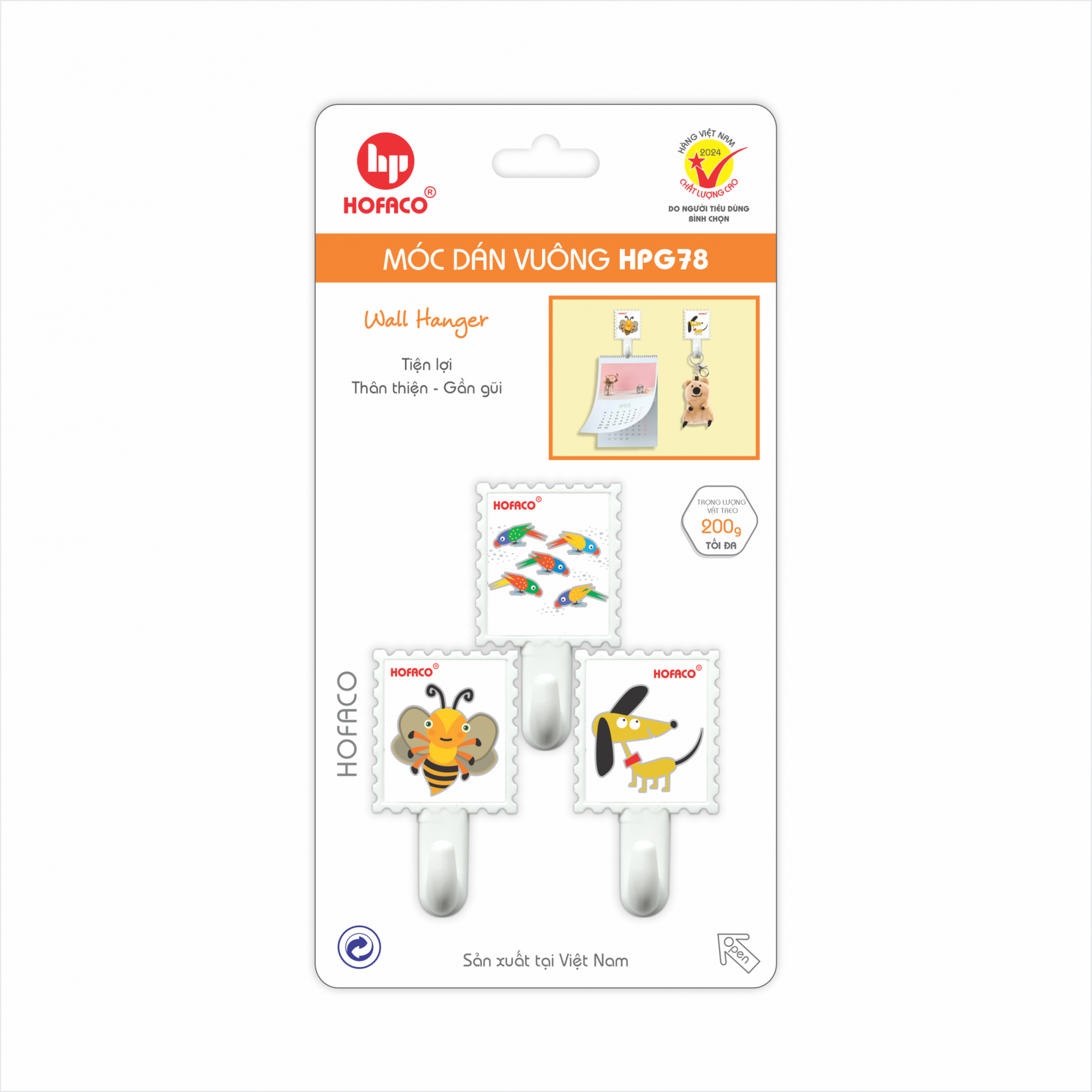 MÓC DÁN VUÔNG - HPG78