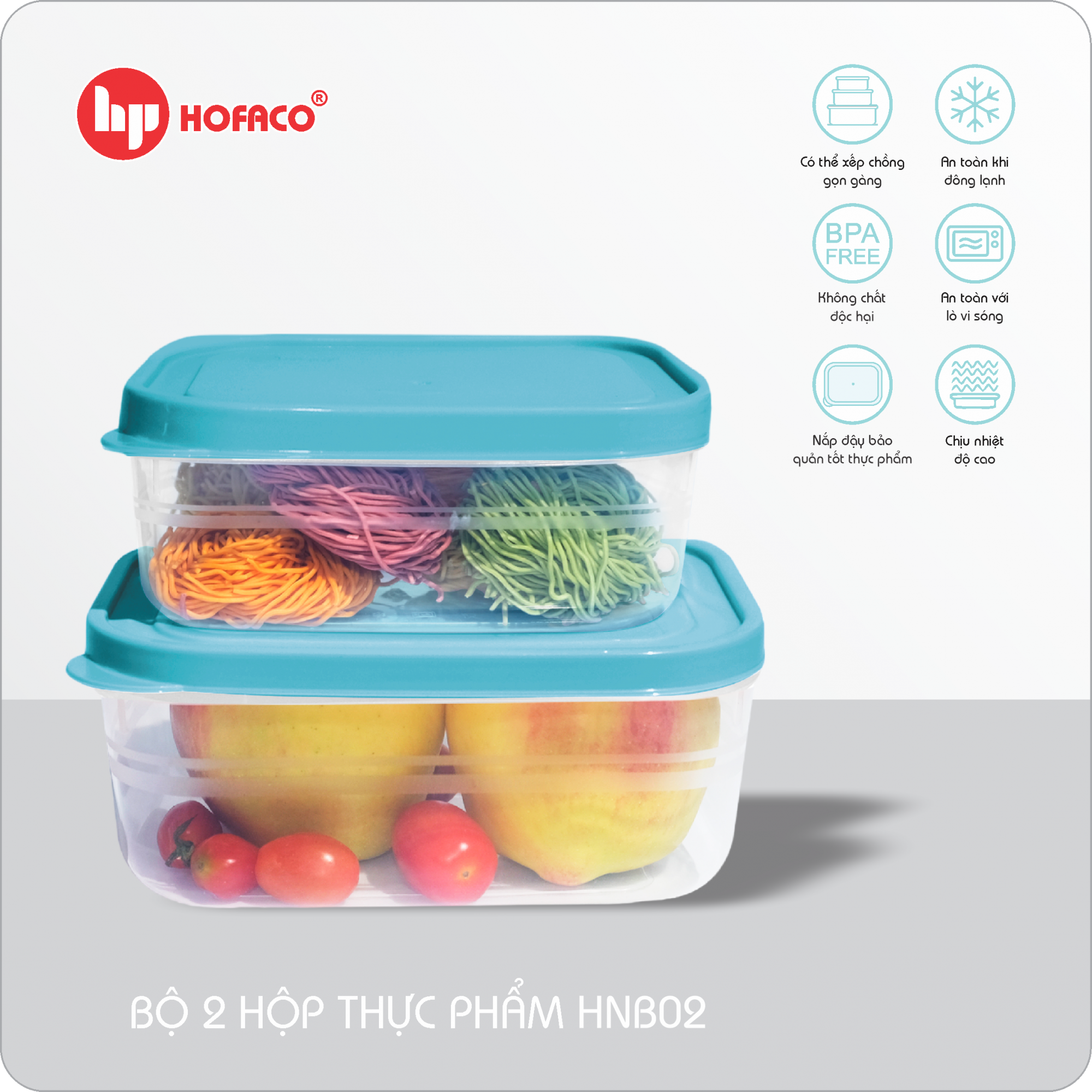 BỘ 2 HỘP THỰC PHẨM - LÁ ĐẬM