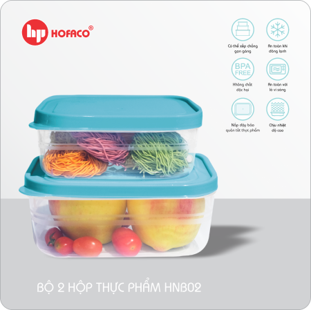 BỘ 2 HỘP THỰC PHẨM - LÁ ĐẬM