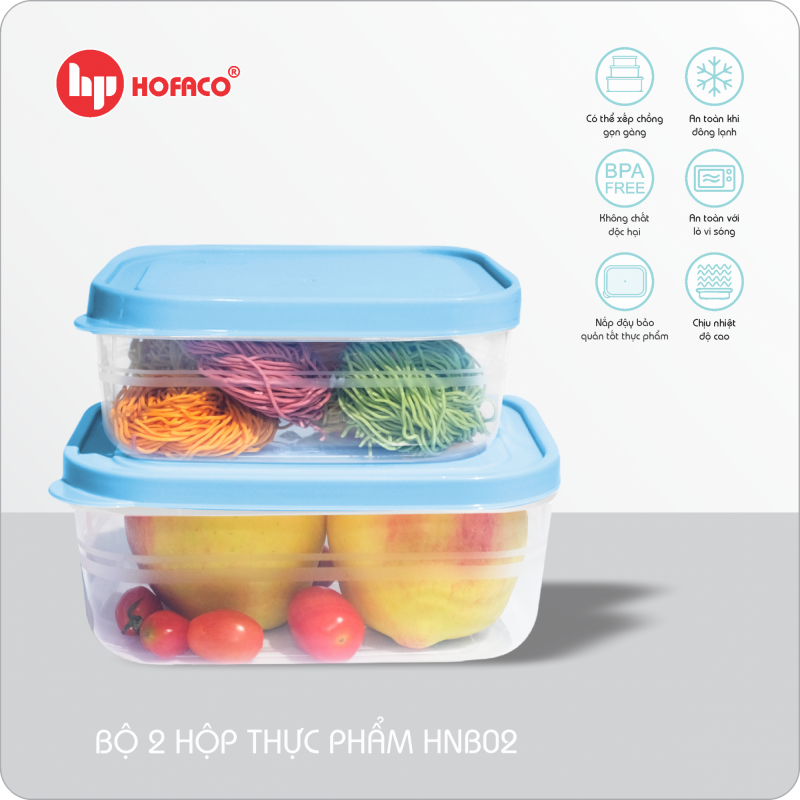 BỘ 2 HỘP THỰC PHẨM - DƯƠNG