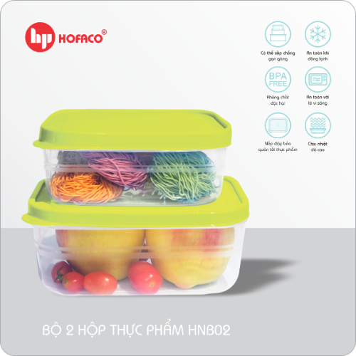 BỘ 2 HỘP THỰC PHẨM - LÁ