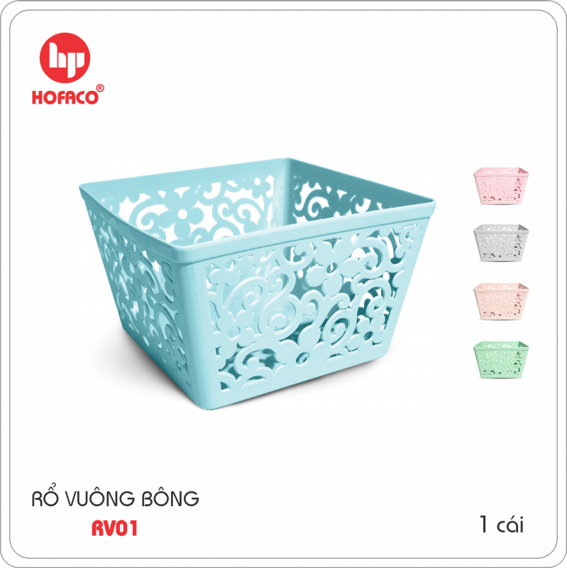 RỔ VUÔNG BÔNG - RV01