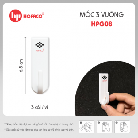 MÓC DÁN 3 VUÔNG - HPG08