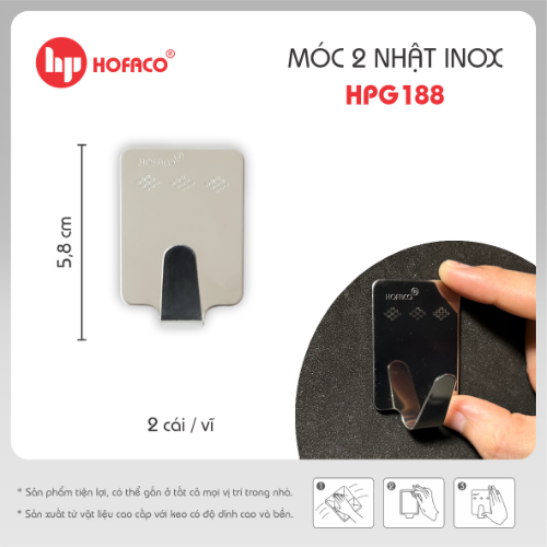 MÓC 2 NHẬT INOX - HPG188