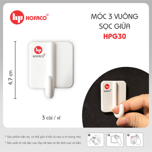 MÓC 3 VUÔNG SỌC GIỮA - HPG30