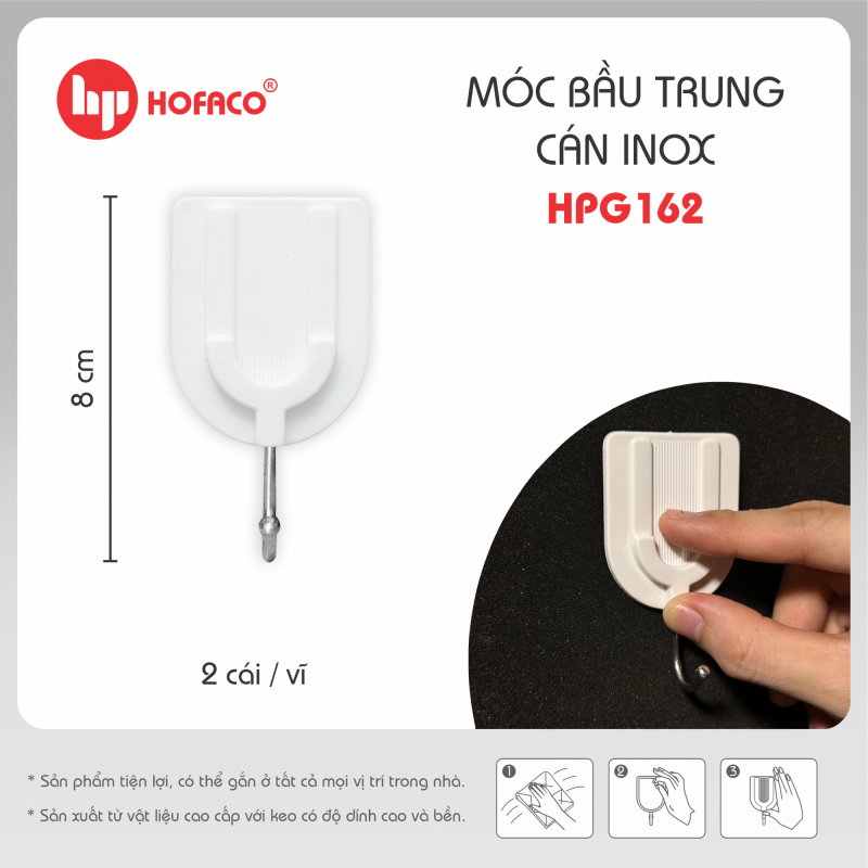 MÓC BẦU TRUNG CÁN INOX - HPG162