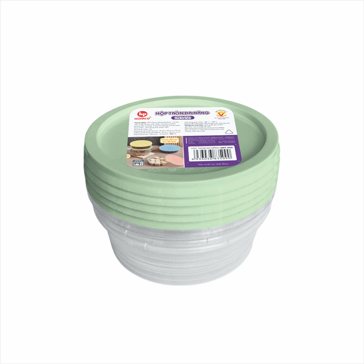 Hộp Tròn Đa Năng 250 ML - HNT.250