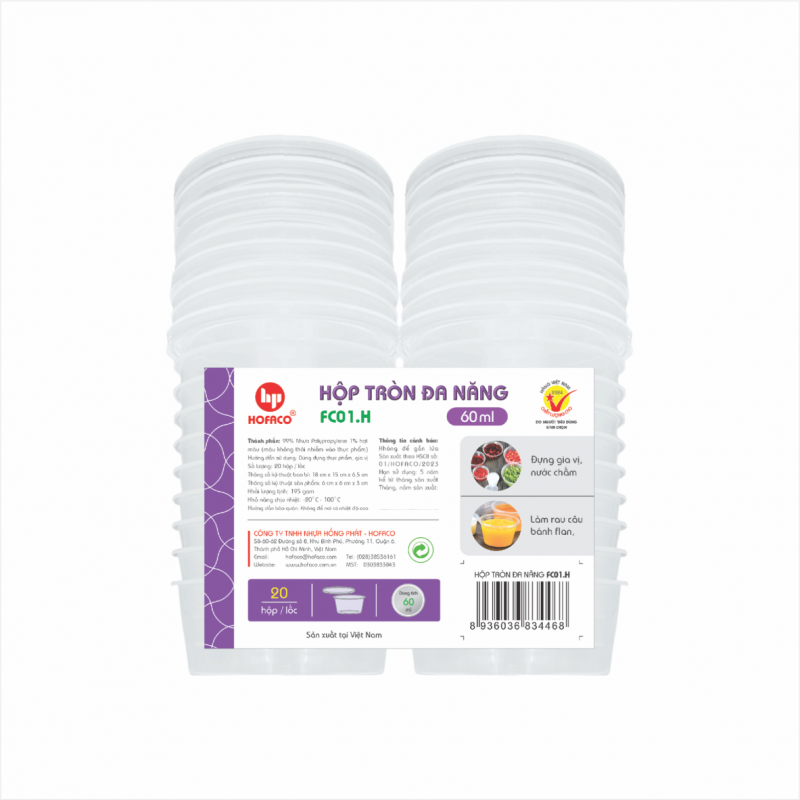 HỘP TRÒN ĐA NĂNG 60 ML - FC01.H