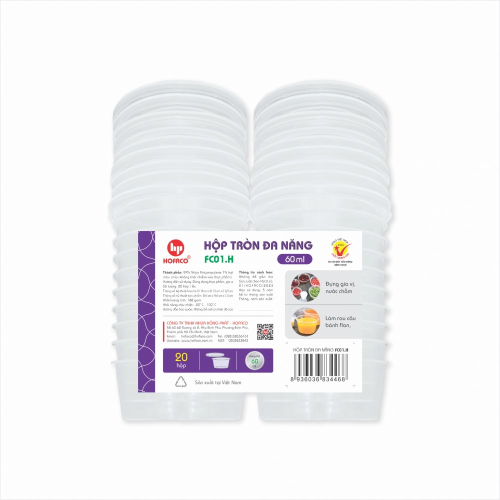 HỘP TRÒN ĐA NĂNG 60 ML - FC01.H