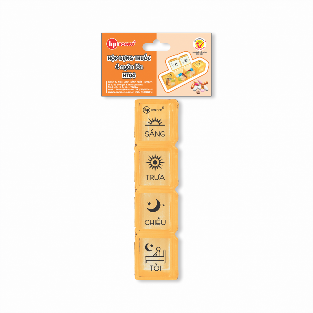 HỘP ĐỰNG THUỐC 4 NGĂN LỚN - HT04