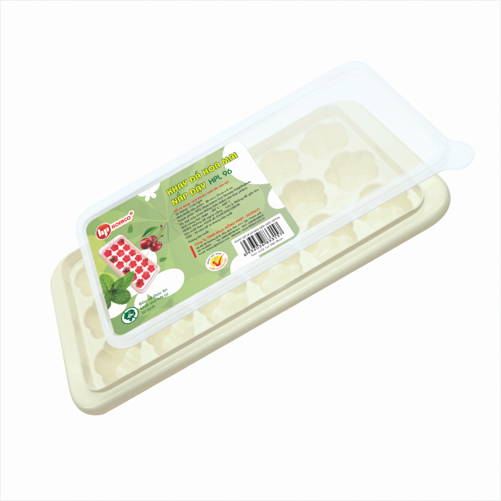 KHAY ĐÁ HOA MAI NẮP ĐẬY - HPL96