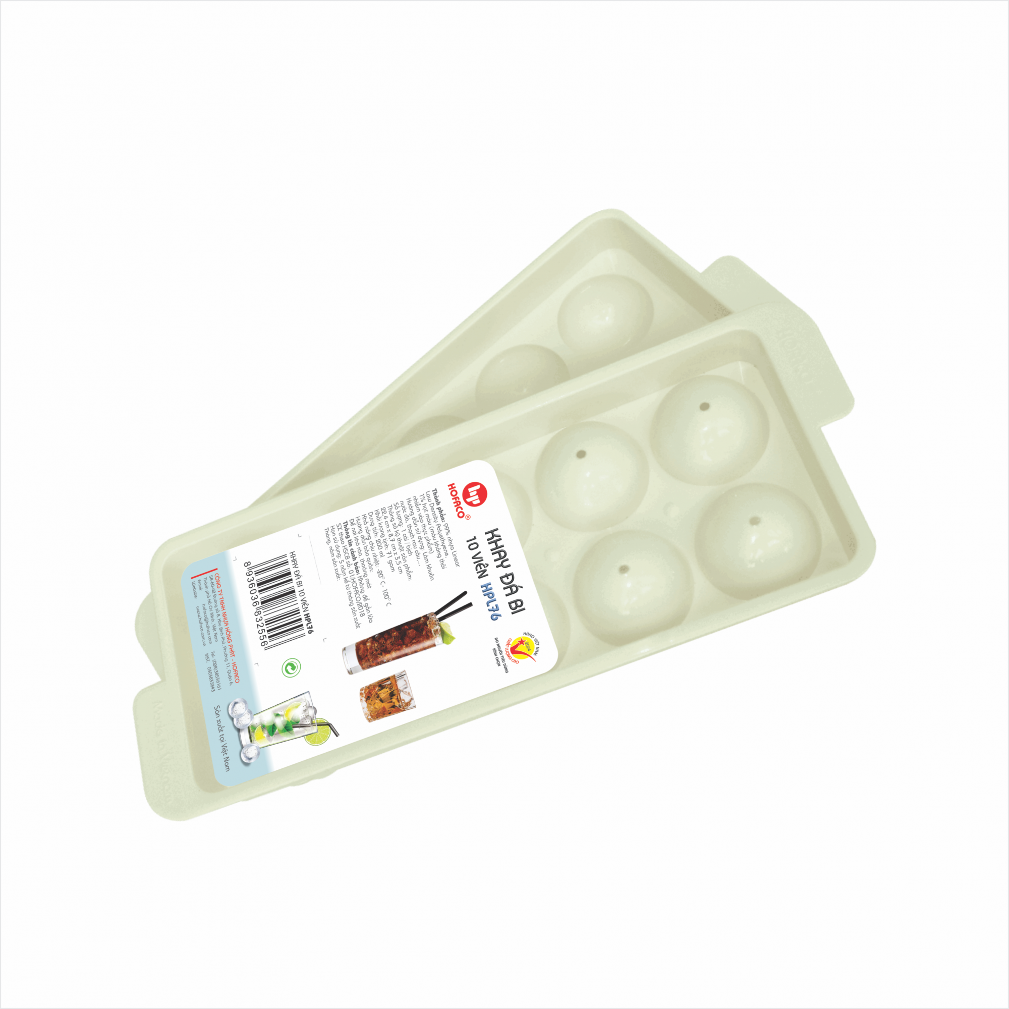 KHAY ĐÁ BI 10 VIÊN - HPL76