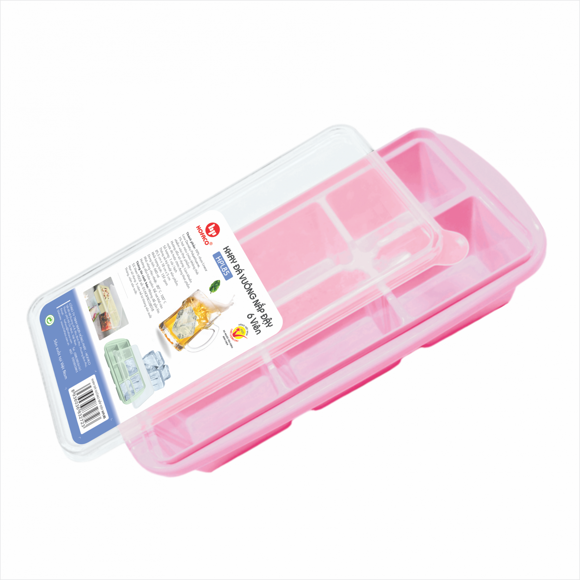 KHAY ĐÁ VUÔNG NẮP ĐẬY - HPL85