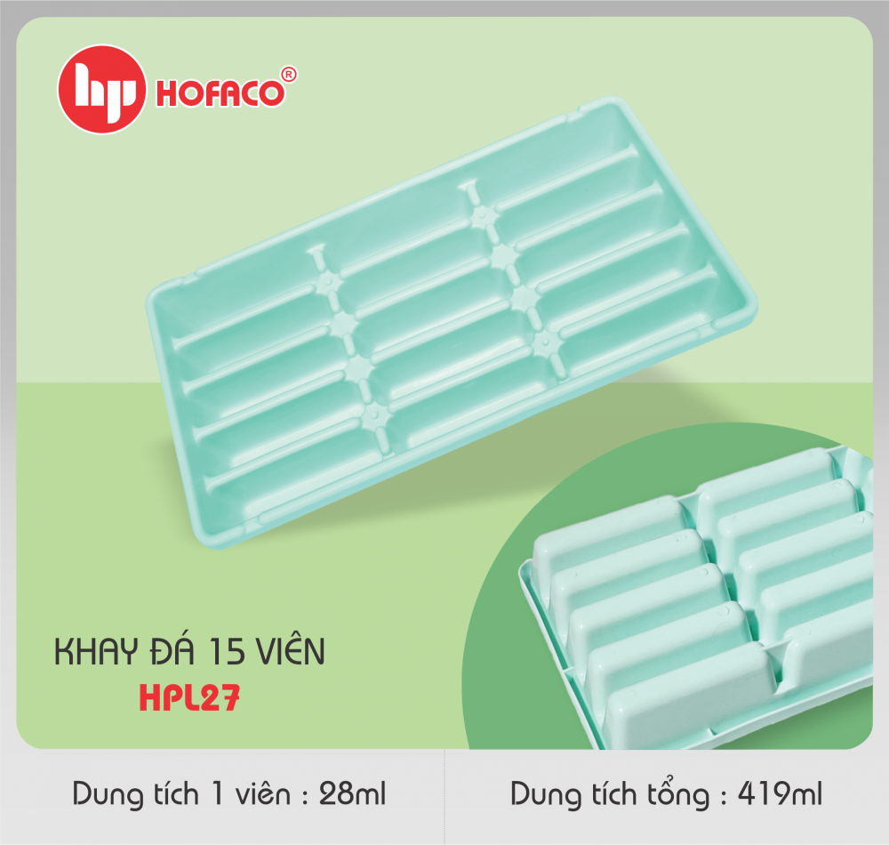 KHAY ĐÁ THẺ 15 - HPL 27