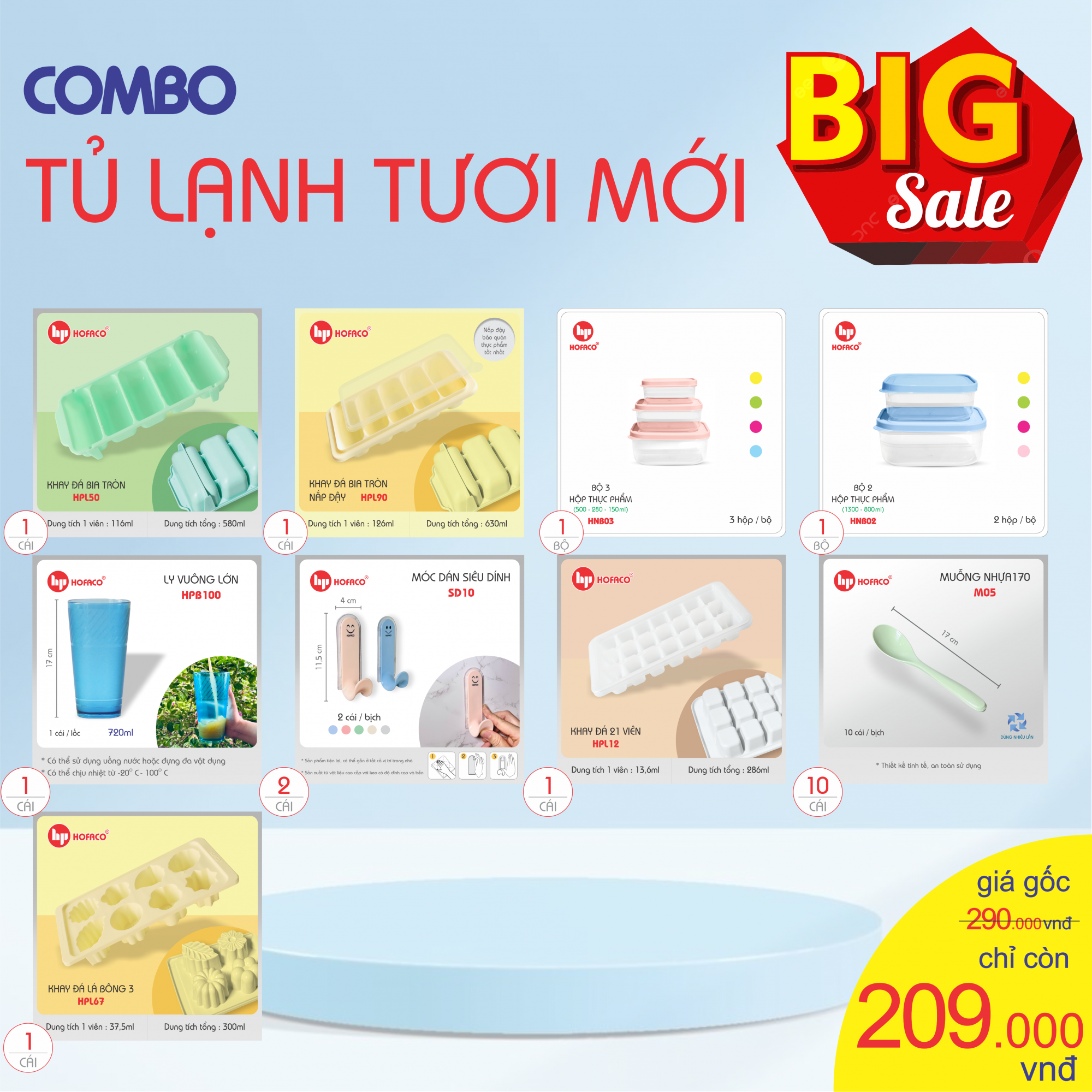 GÓI COMBO TỦ LẠNH TƯƠI MỚI